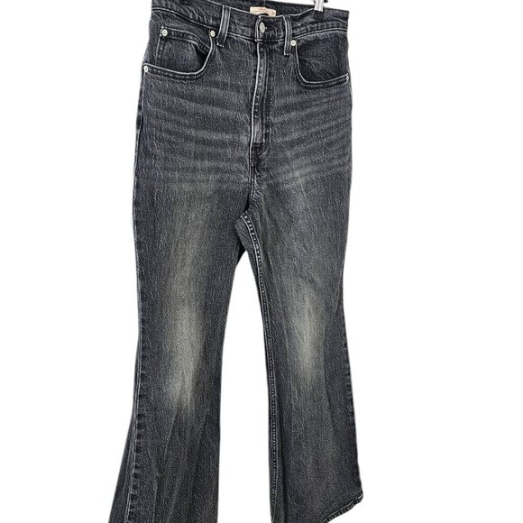 Levi's Womens 70's High Flare Jeans, Grey Wash, Wide Leg, Denim, Size 30 - Picture 10 of 10